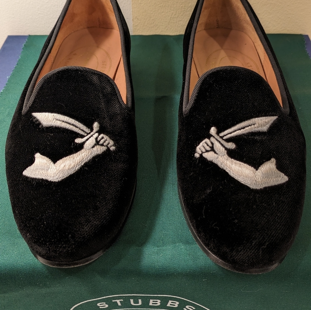 Iconic Stubbs & Wootton velvet Loafers slippers - womens shoes size 8.5